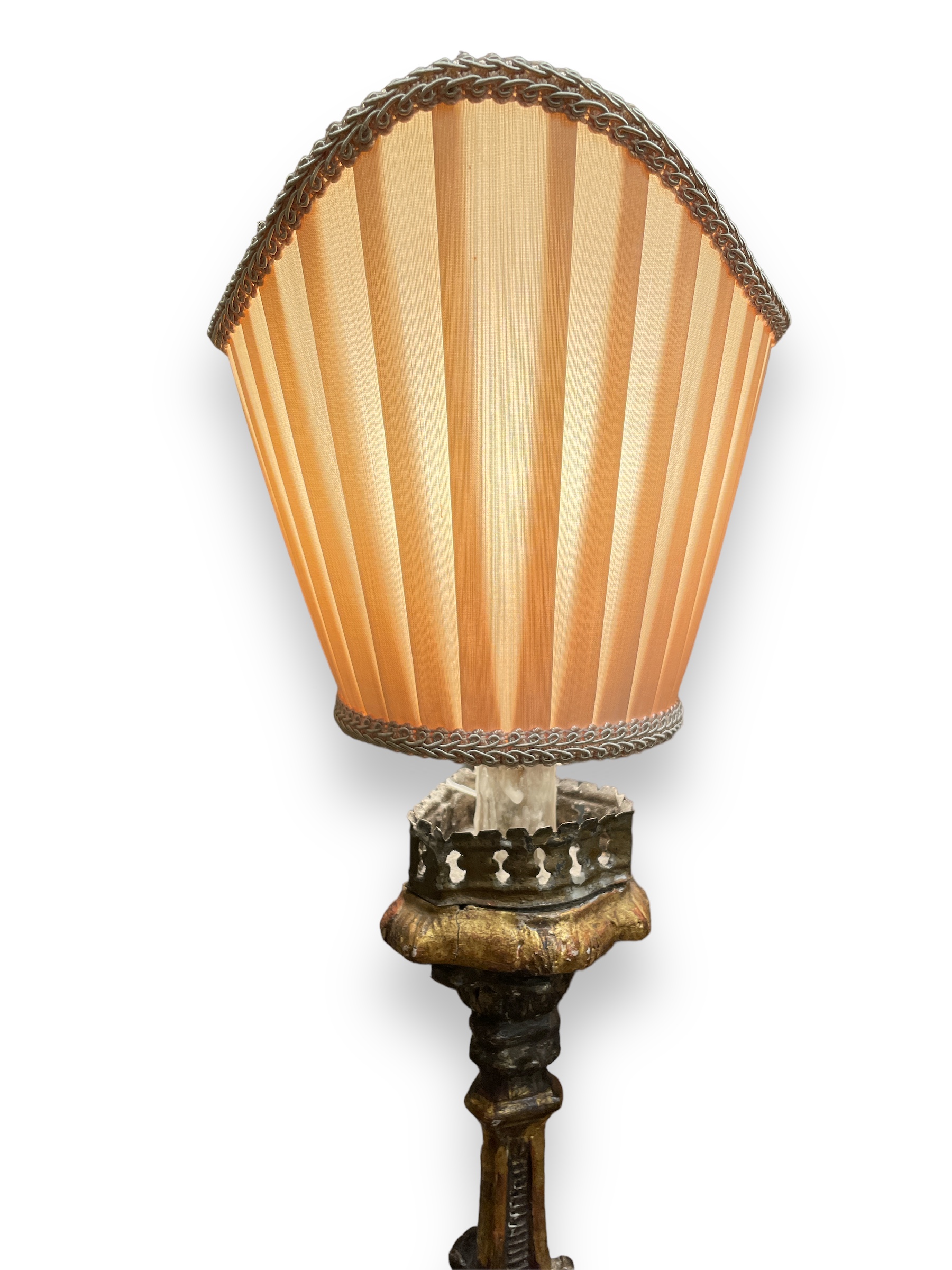 Pair of Italian polychrome custom lamps