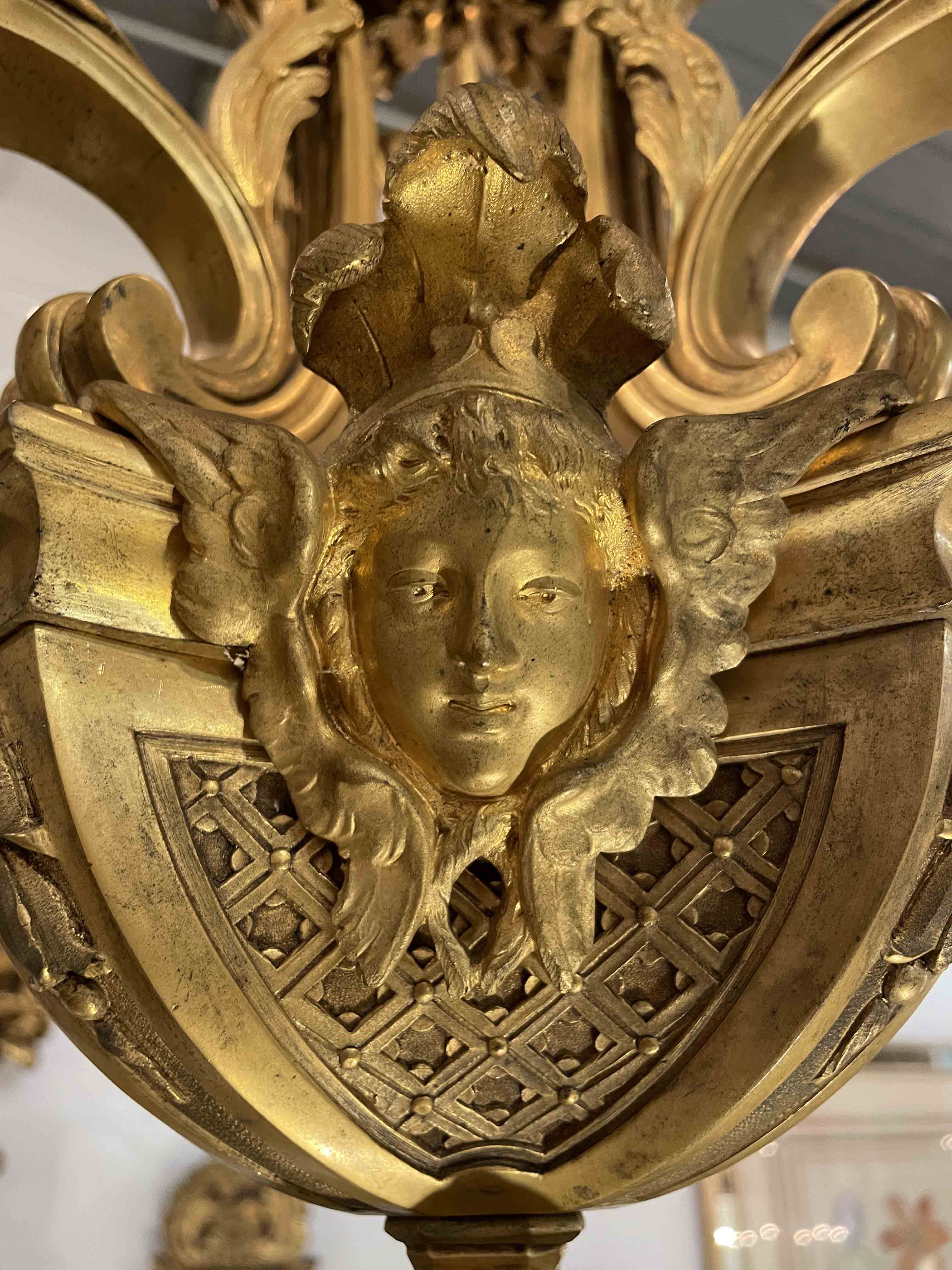 Louis XVI-style gilt bronze chandelier