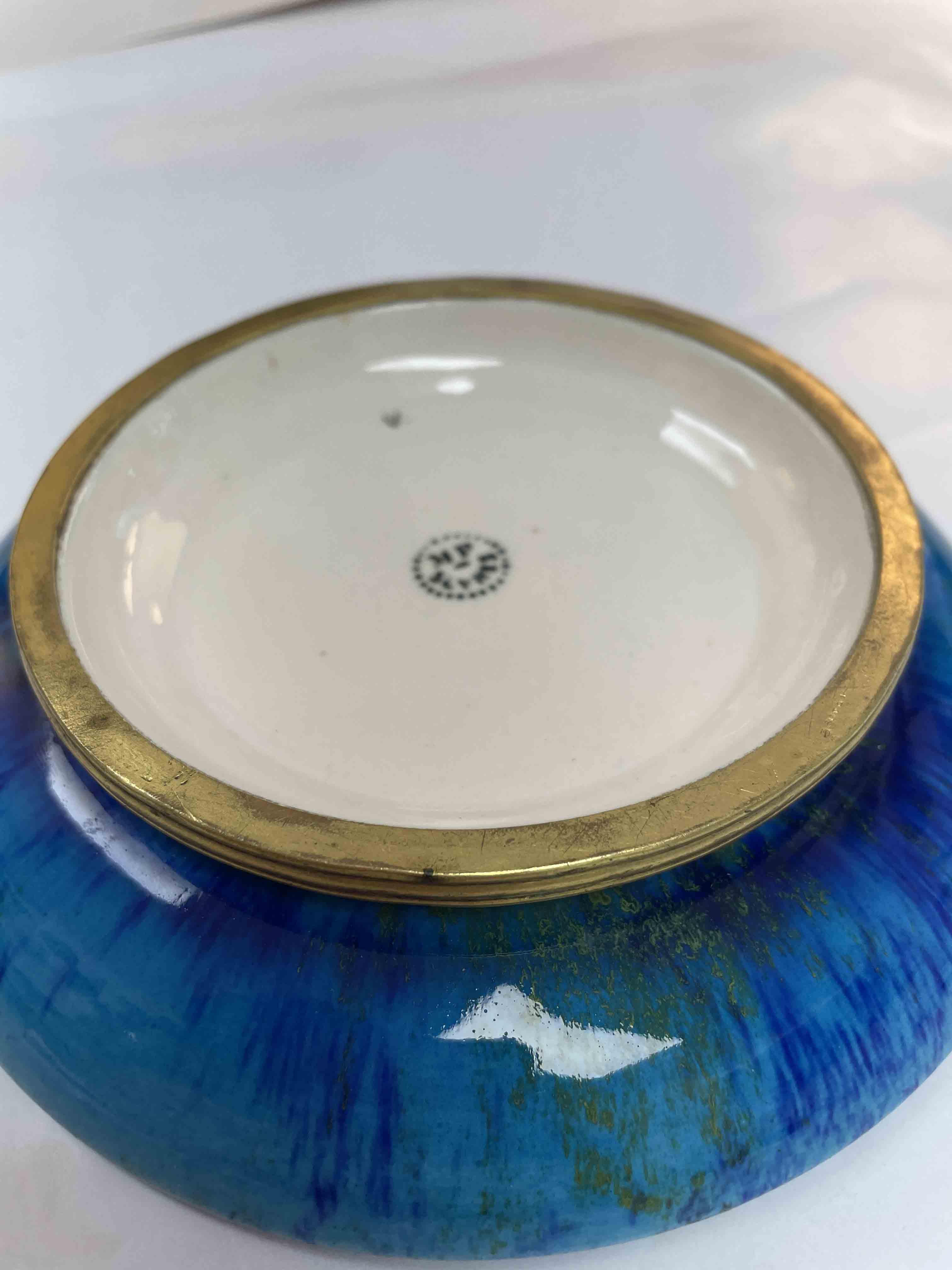 Sevres blue flambe plate