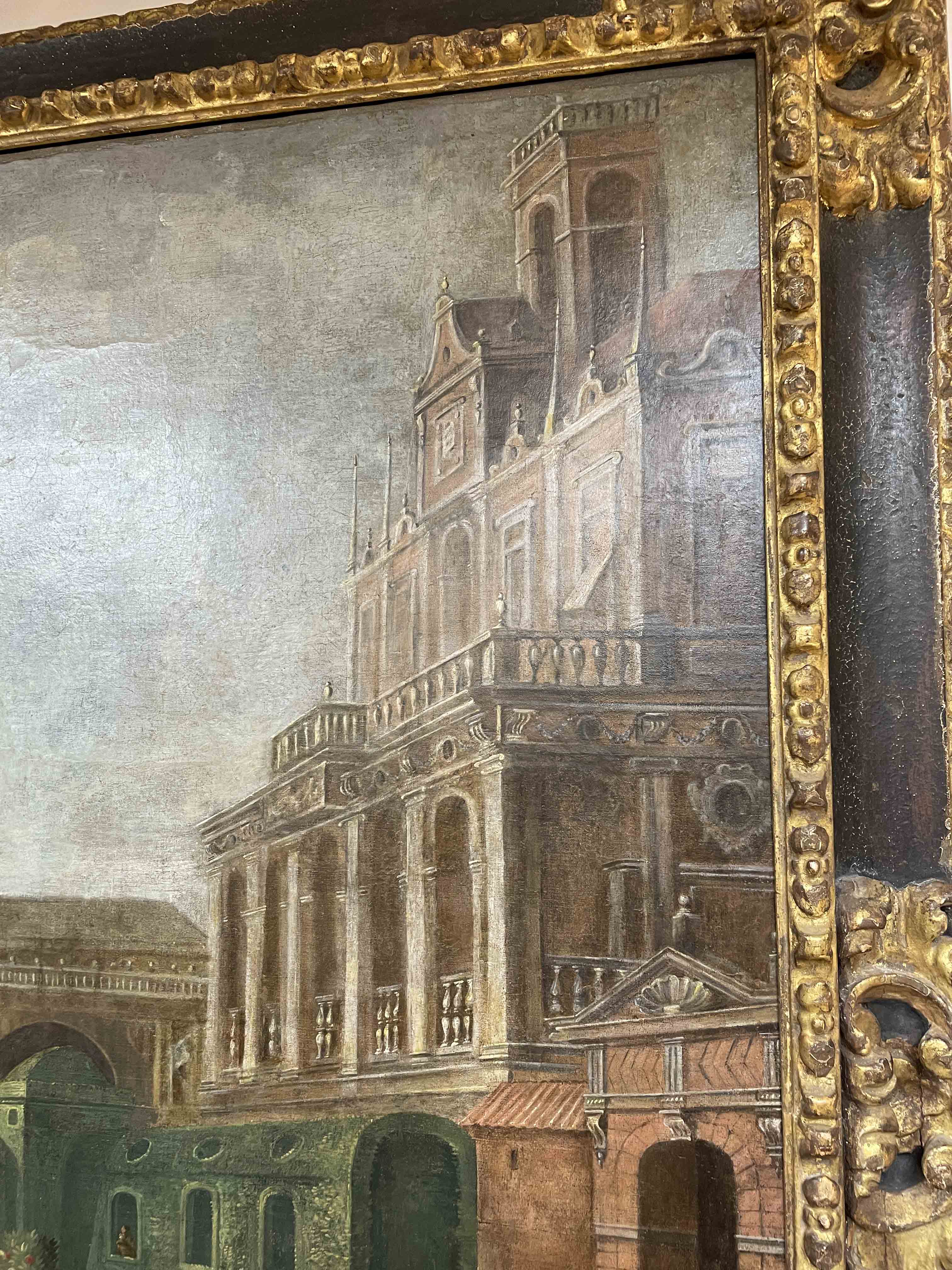 17th C Dutch oil on canvas painting