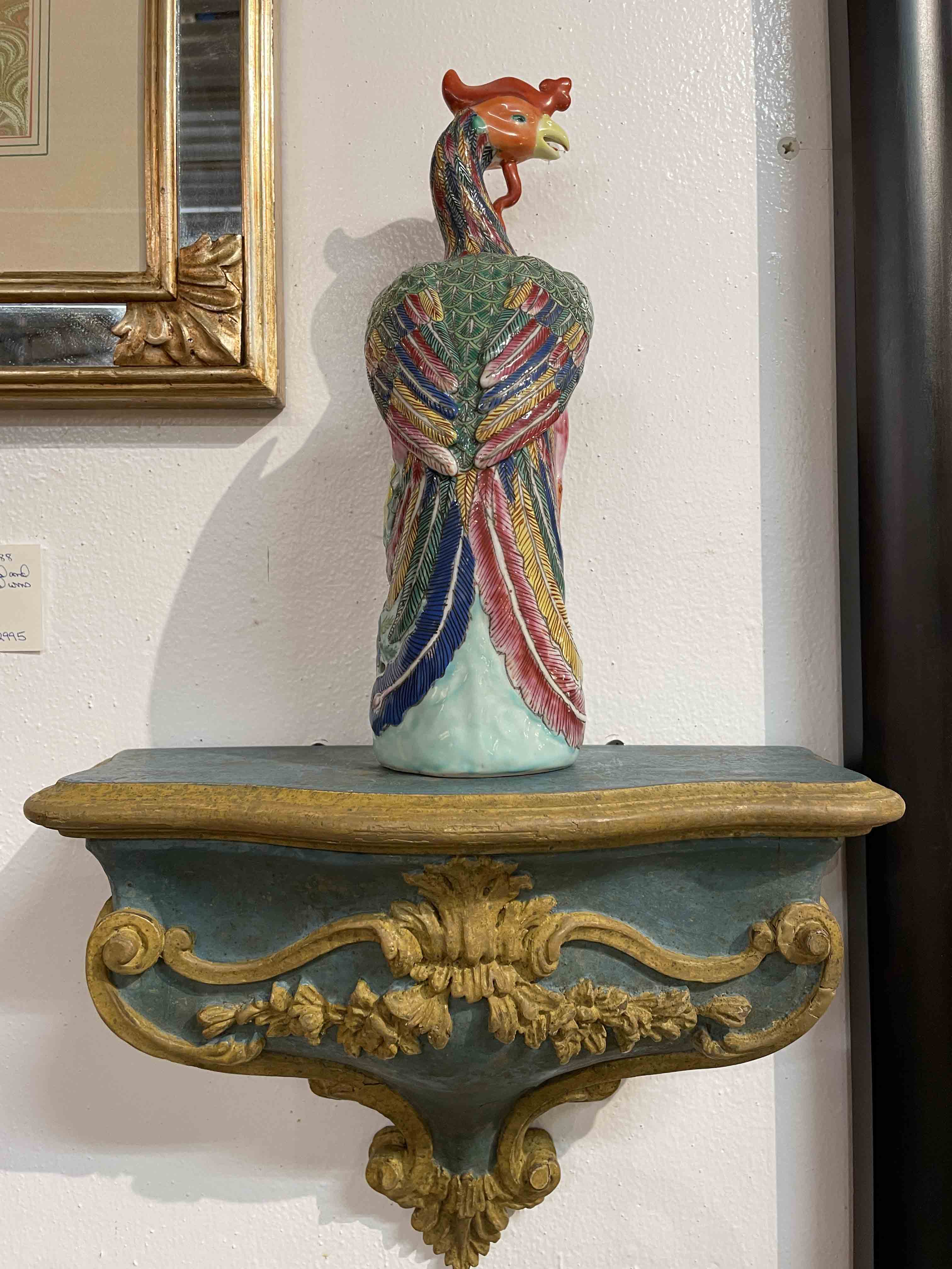 Pair Italian painted wall brackets