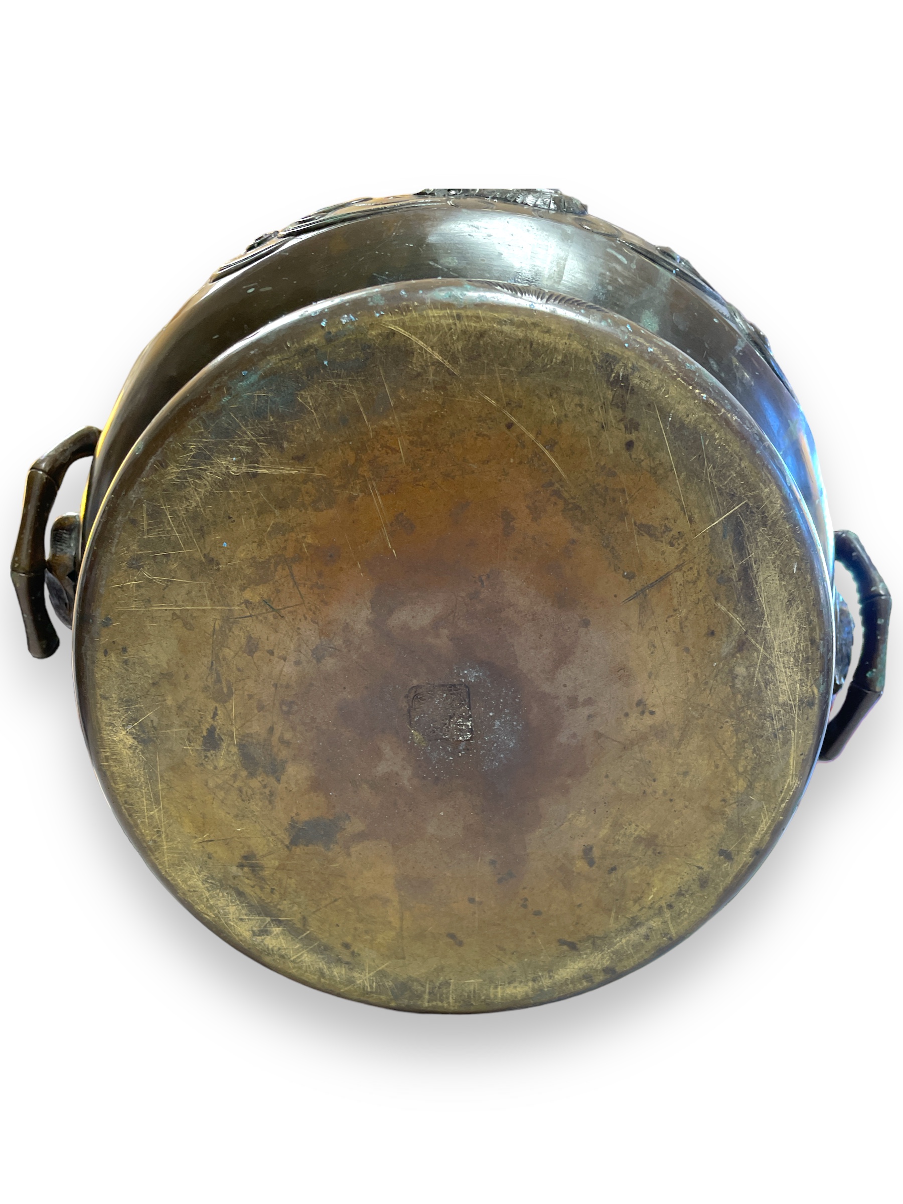 Japanese Meiji -bronze jardinere