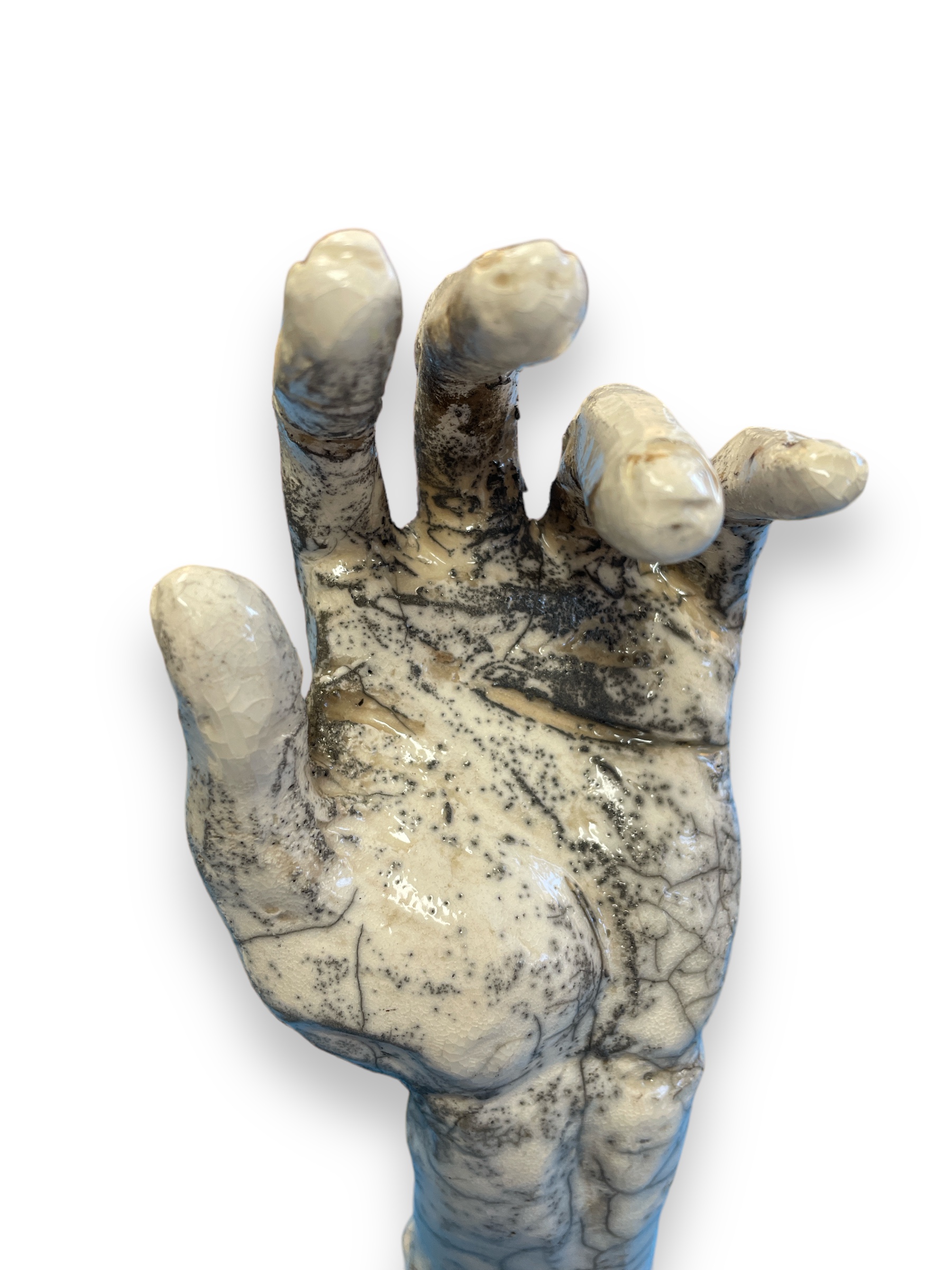 Italian 20th C Raku sculpture-M.Refim