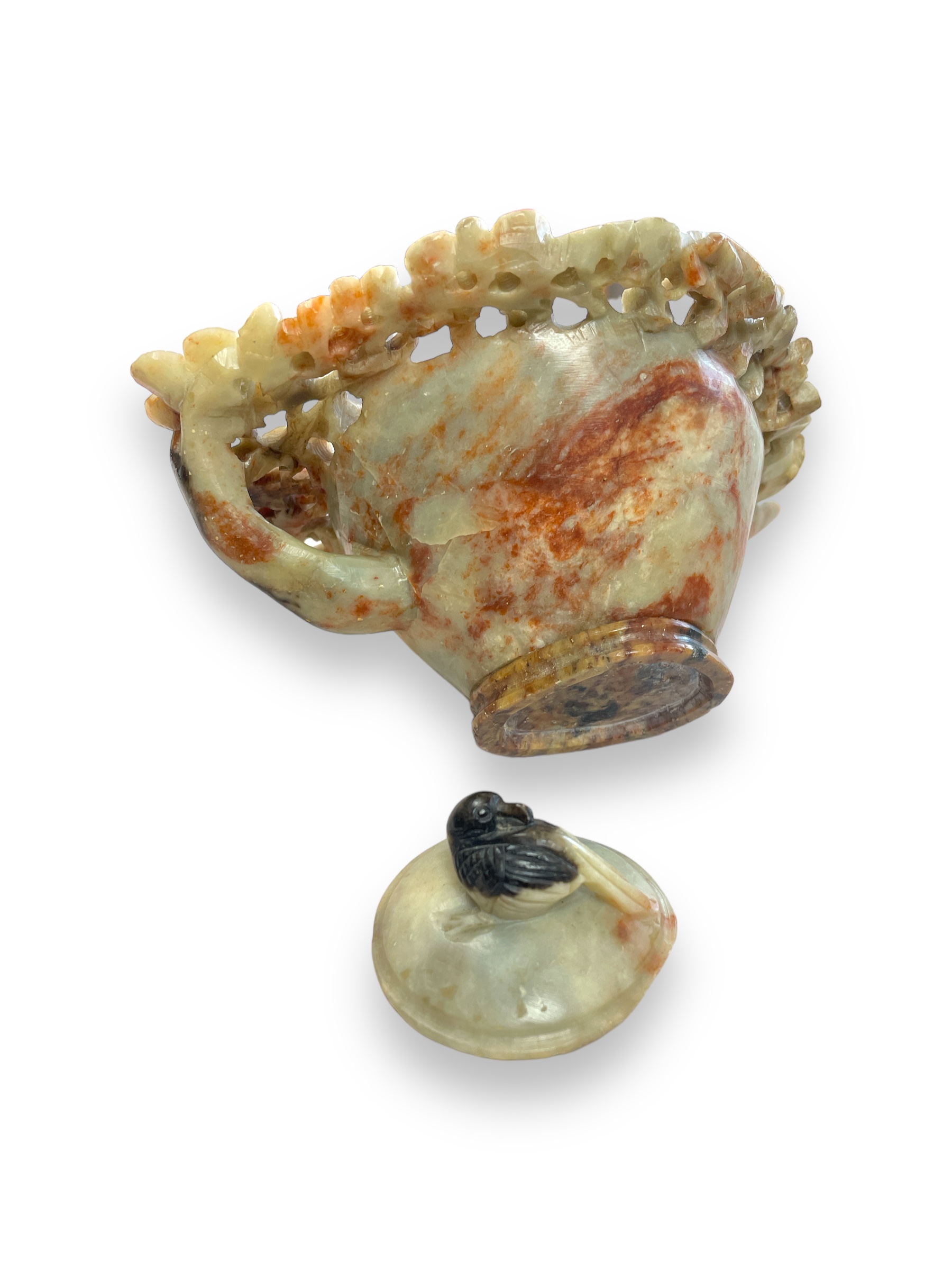 Chinese carved soapstone tea pot