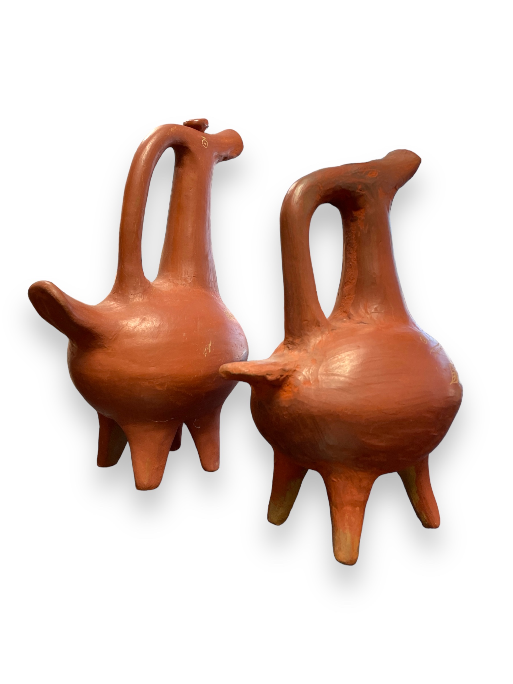 Two burnished Mexican pottery jugs 
