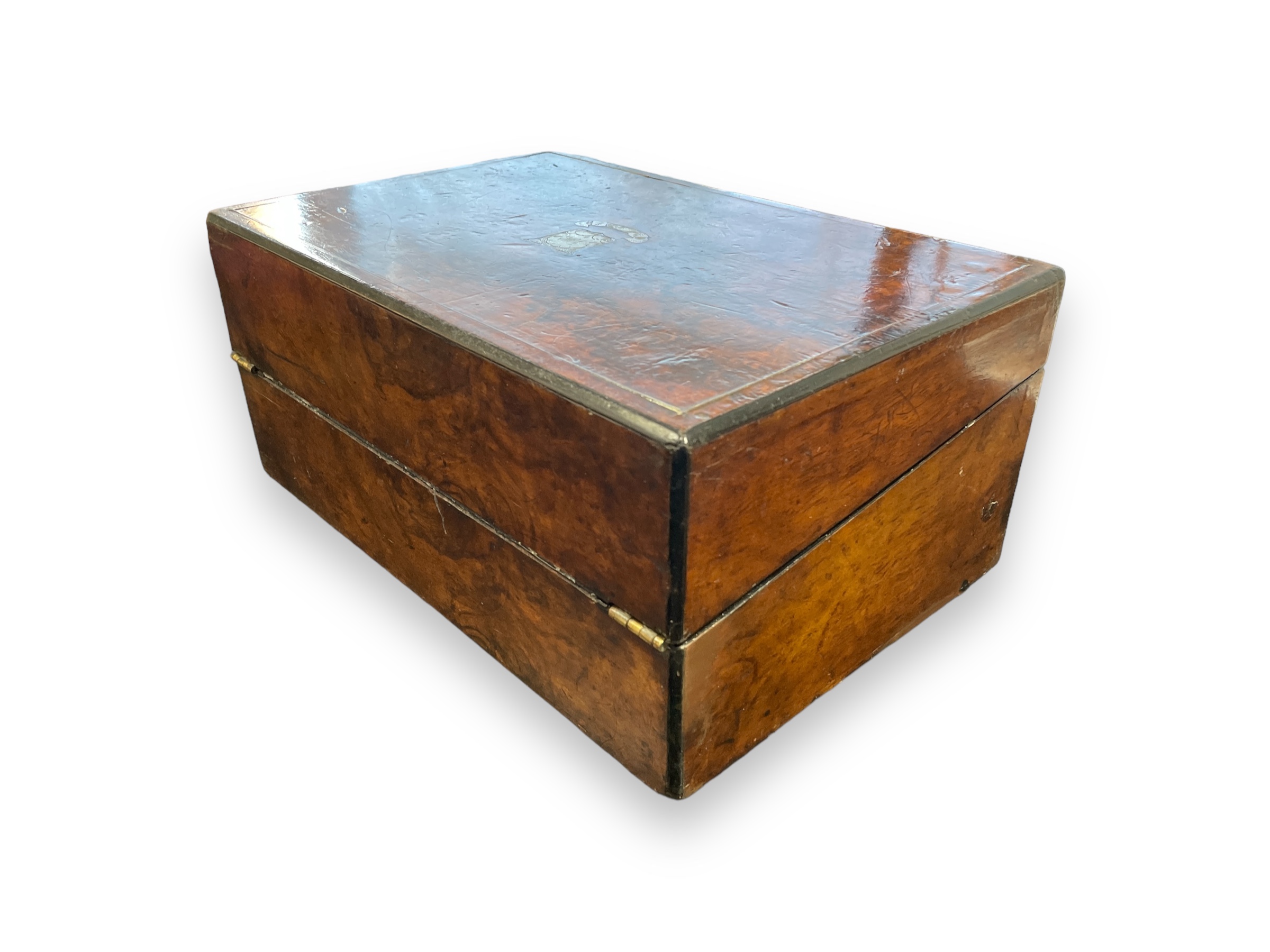 English wooden writing desk box