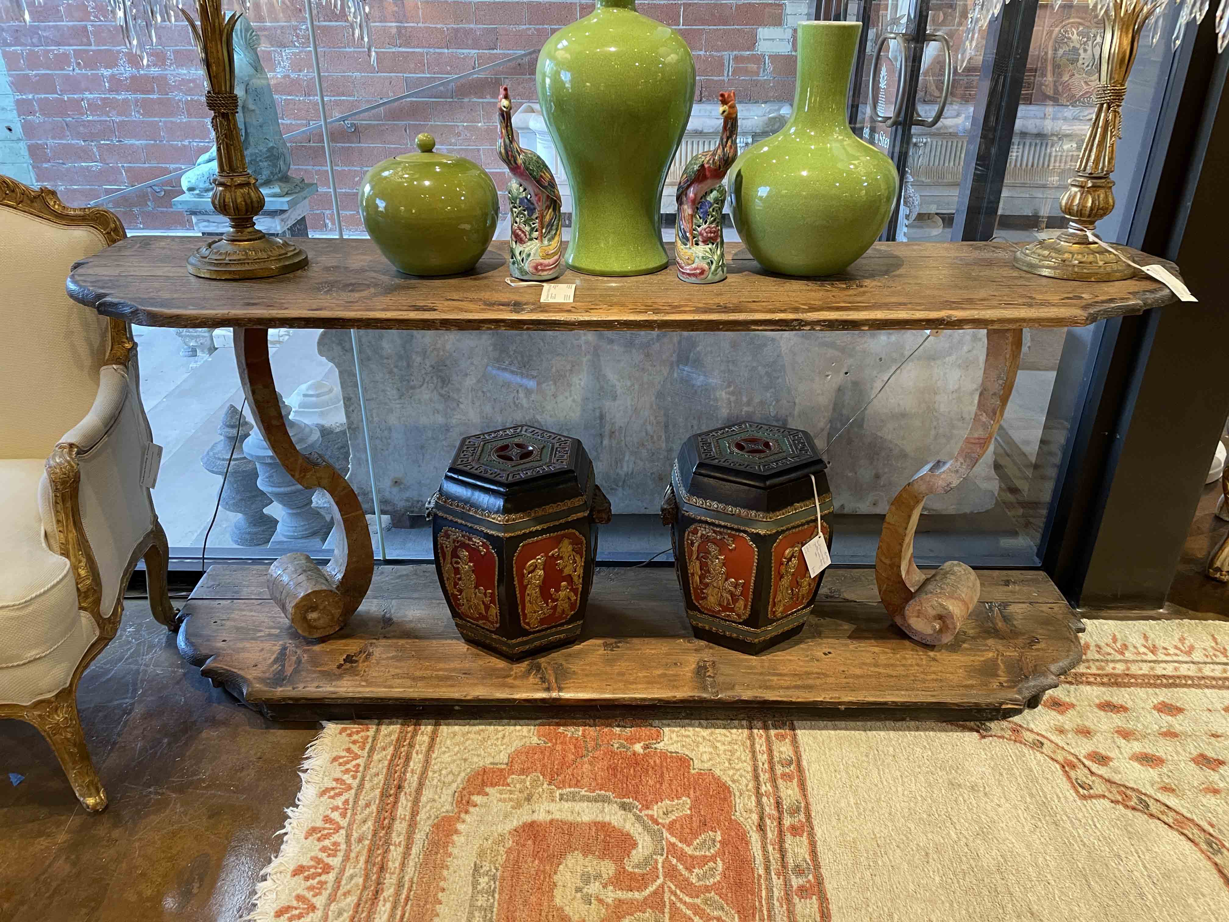 Italian Baroque wood console table