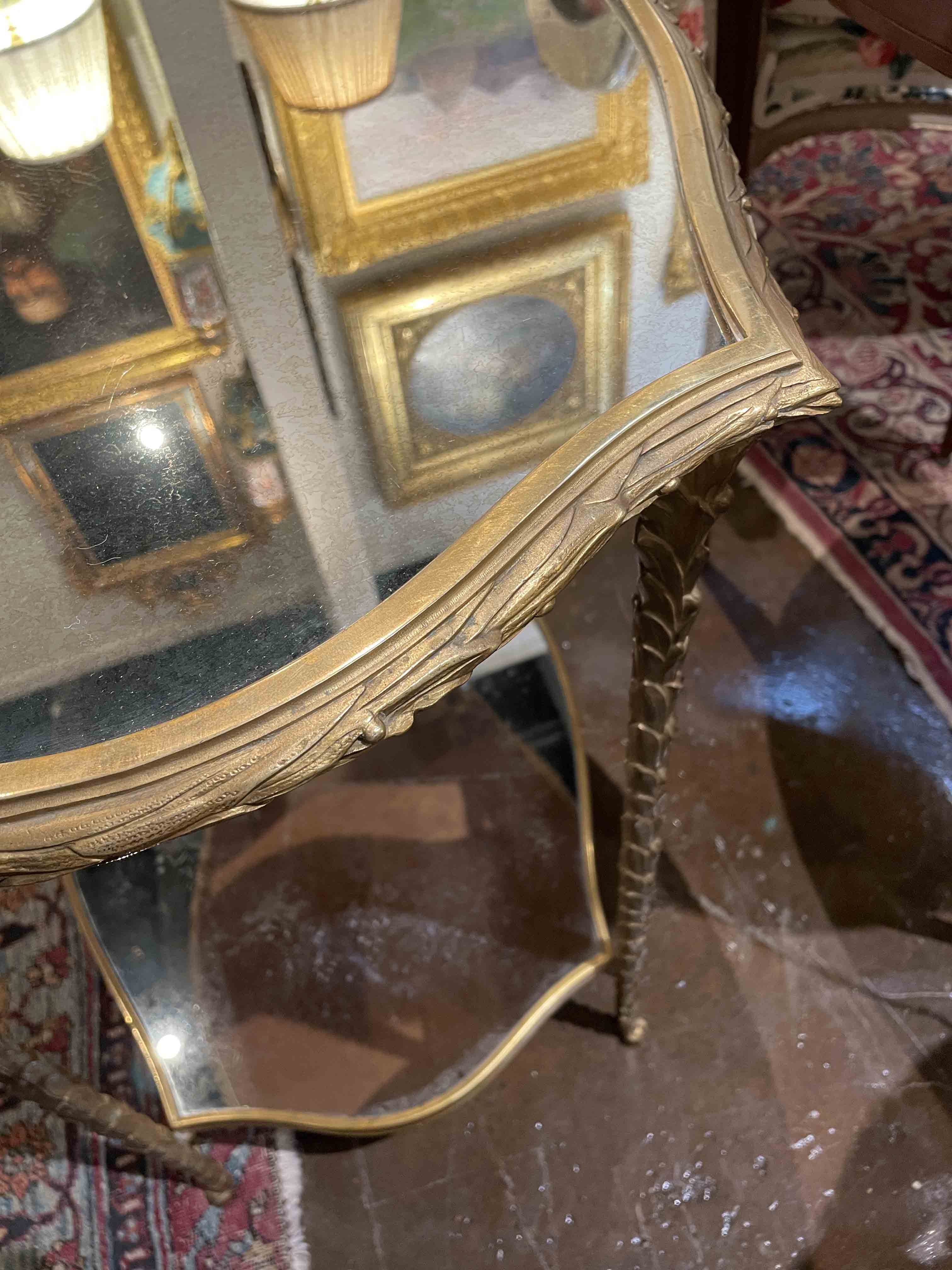 Maison Bagues gilt bronze mirror table