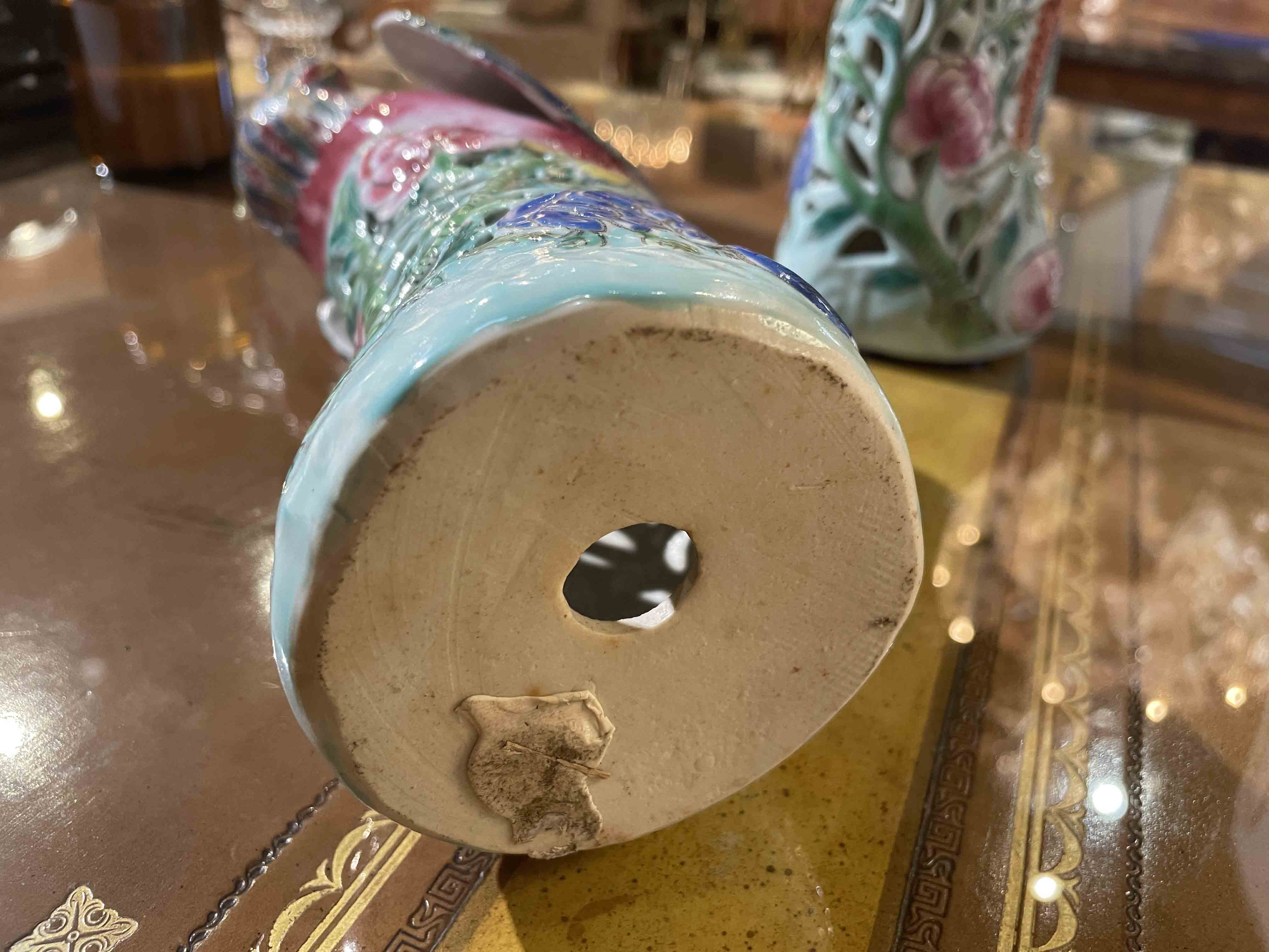 Pair of Chinese Export porcelain Phoenix birds