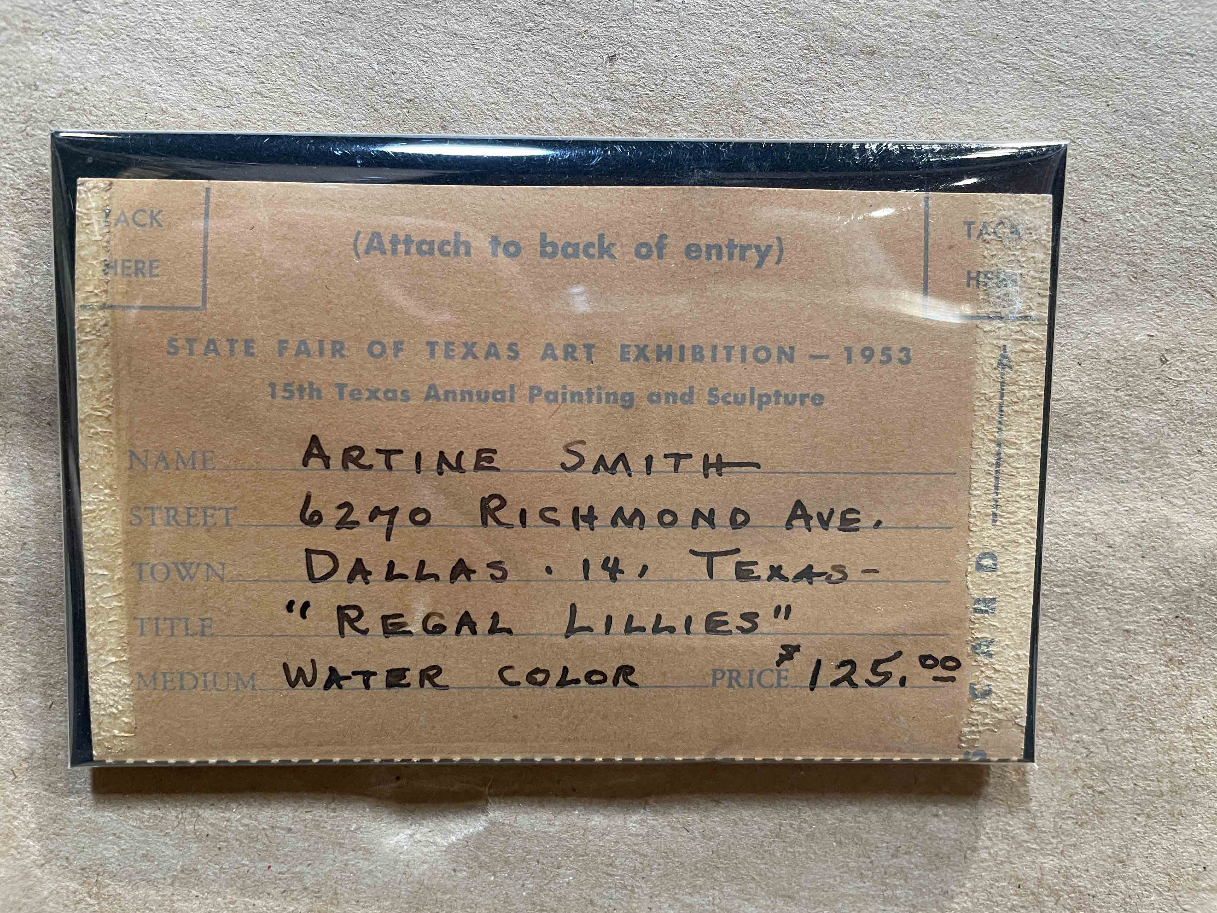 Watercolor painting by Artine Smith