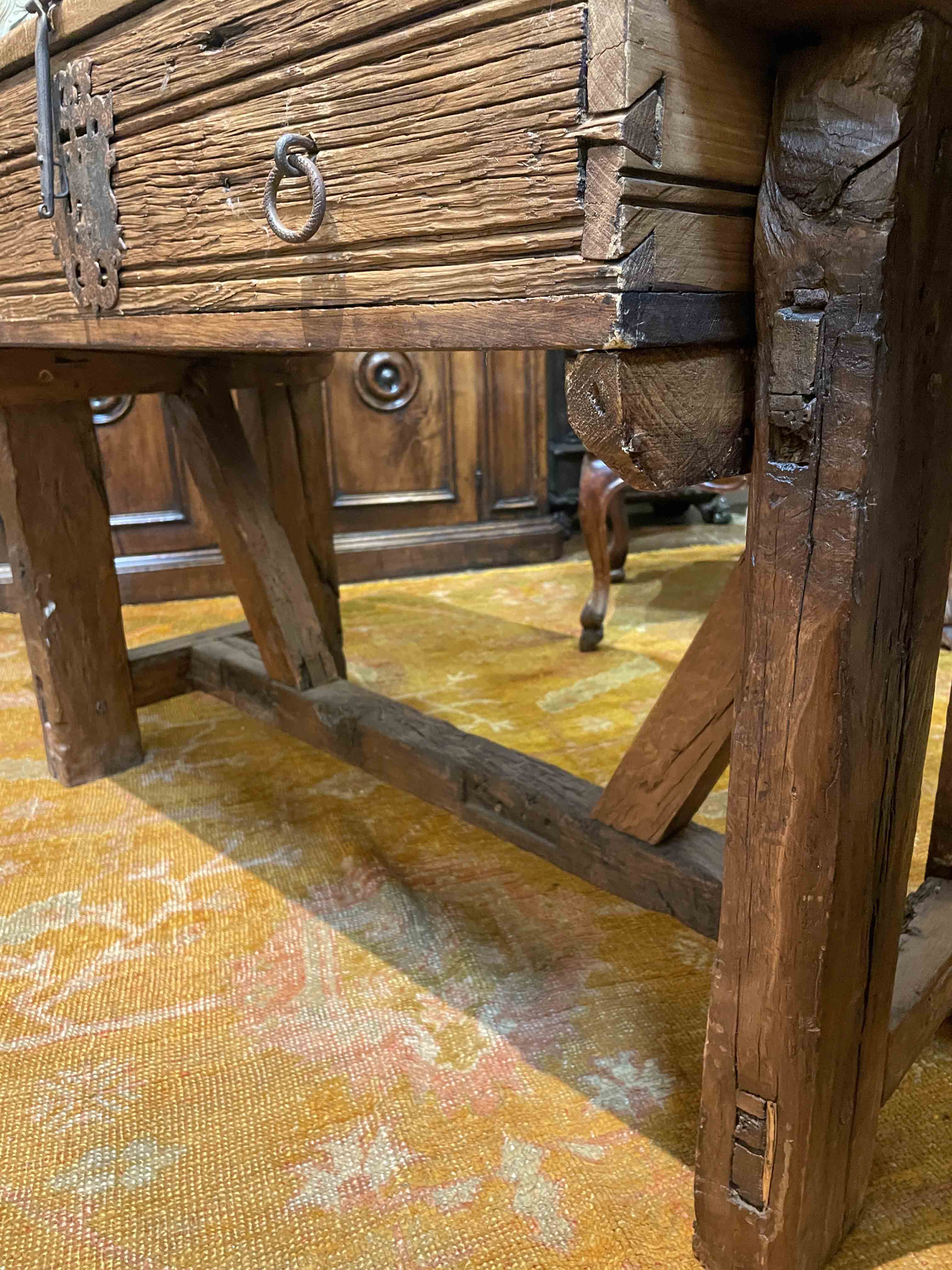 Spanish Colonial Iron mounted work table