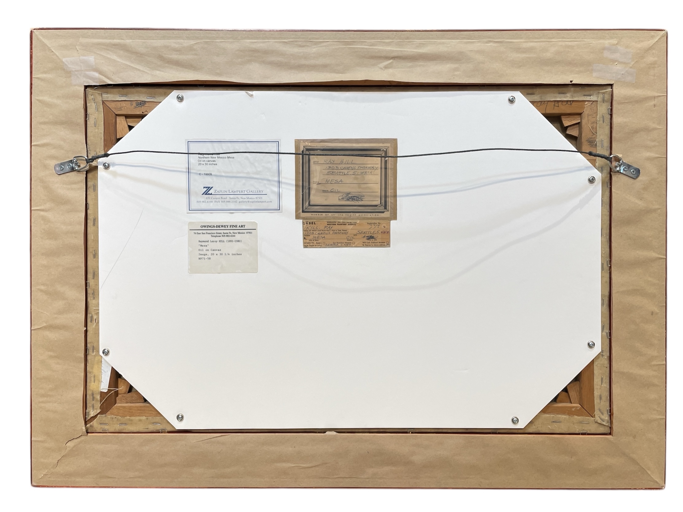 Oil on canvas painting by Raymond Leroy Hill