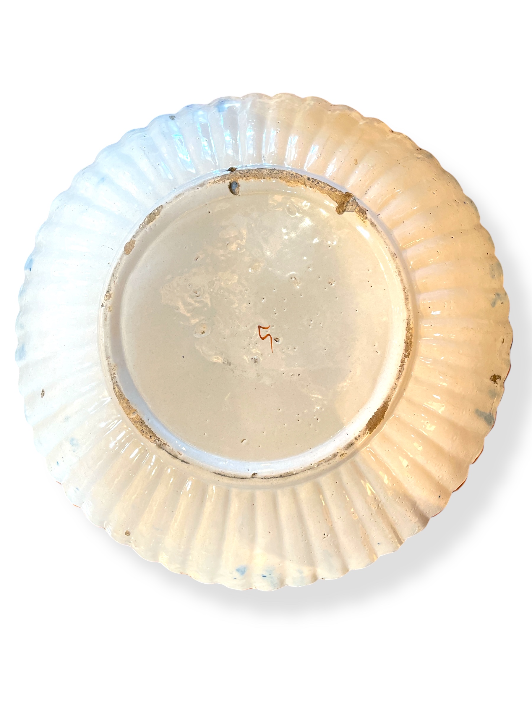 18th C French faience fluted low bowl