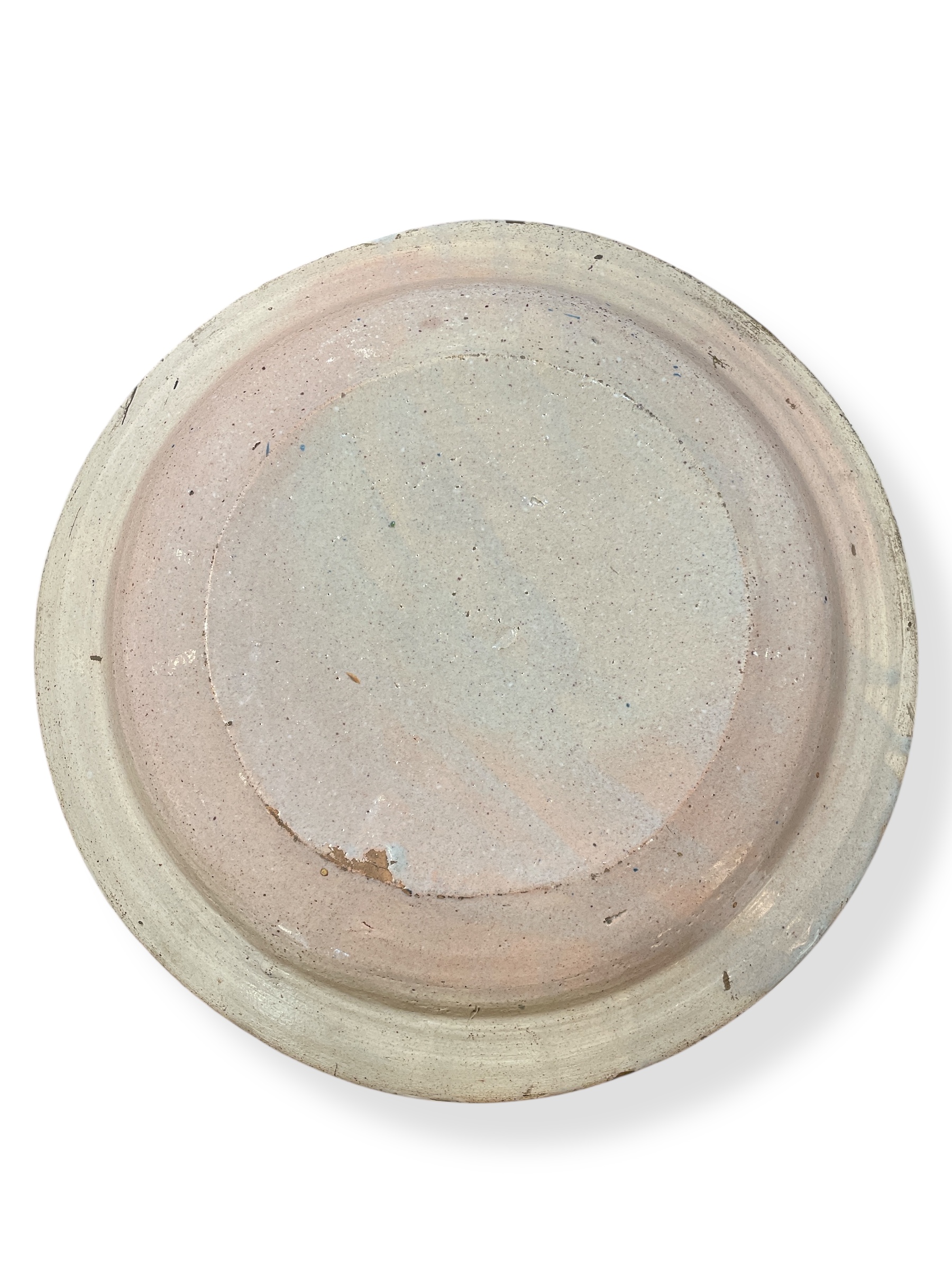 19th C French polychrome majolica charger