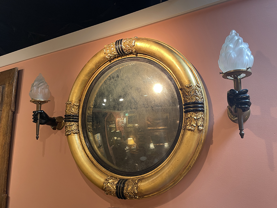 American Empire convex mirror