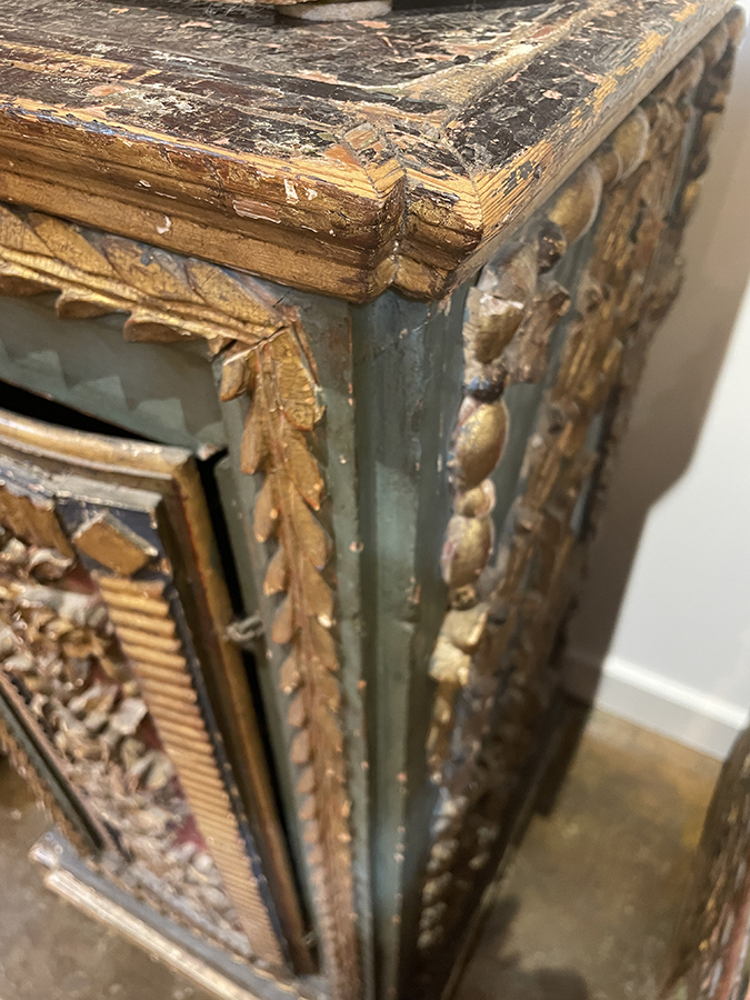 Italian polychrome Baroque cabinet