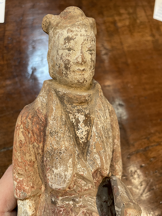 Pair of Chinese Tang Dynasty pottery figures