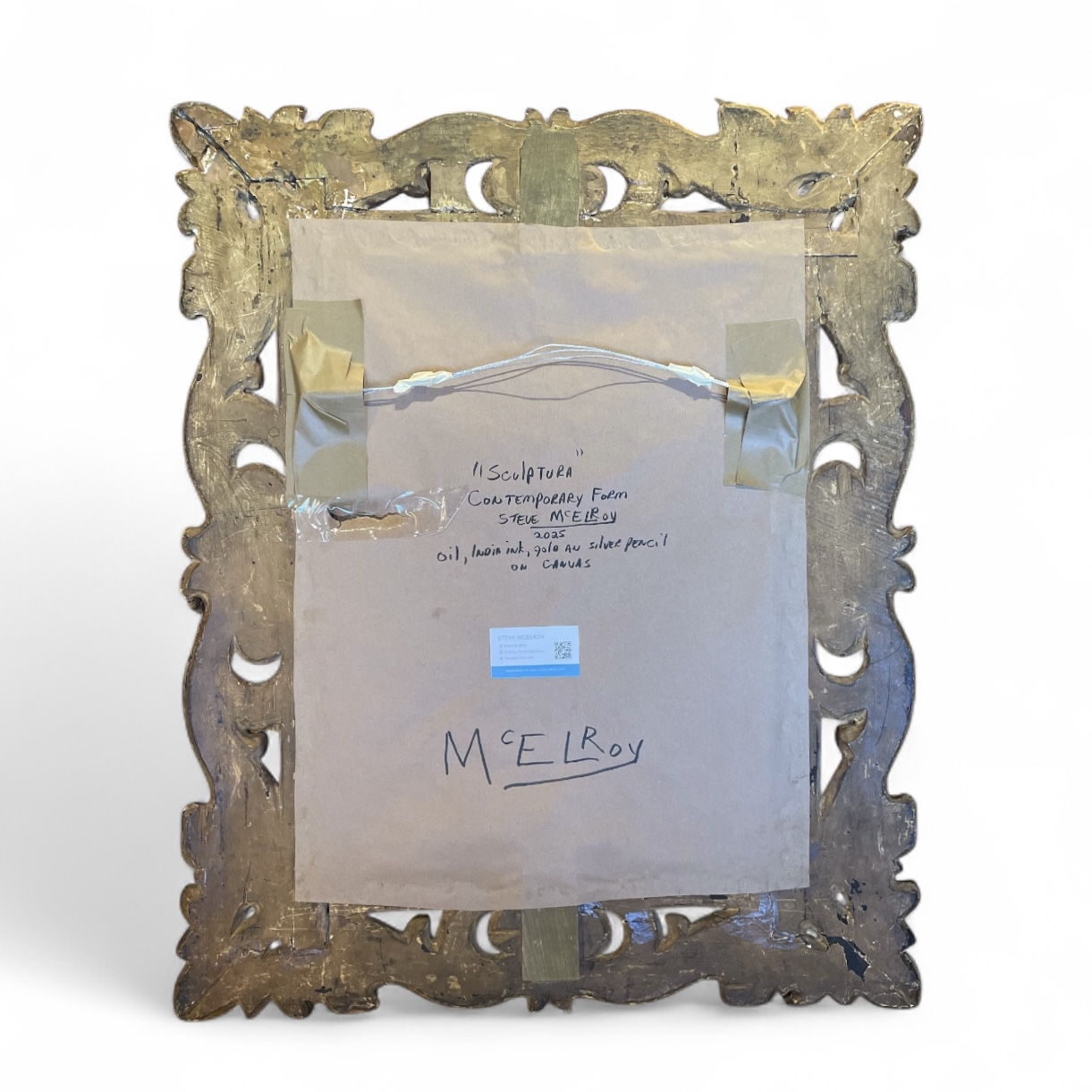 Black and white painting by Steve McElroy