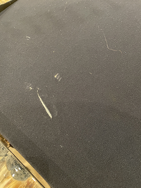 Vintage tessellated horn game table 