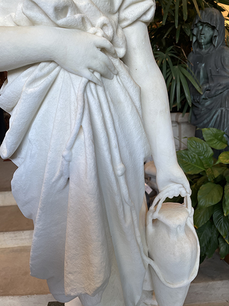 Italian Carrera marble sculpture of Rebecca