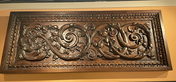 Spanish carved wooden panel