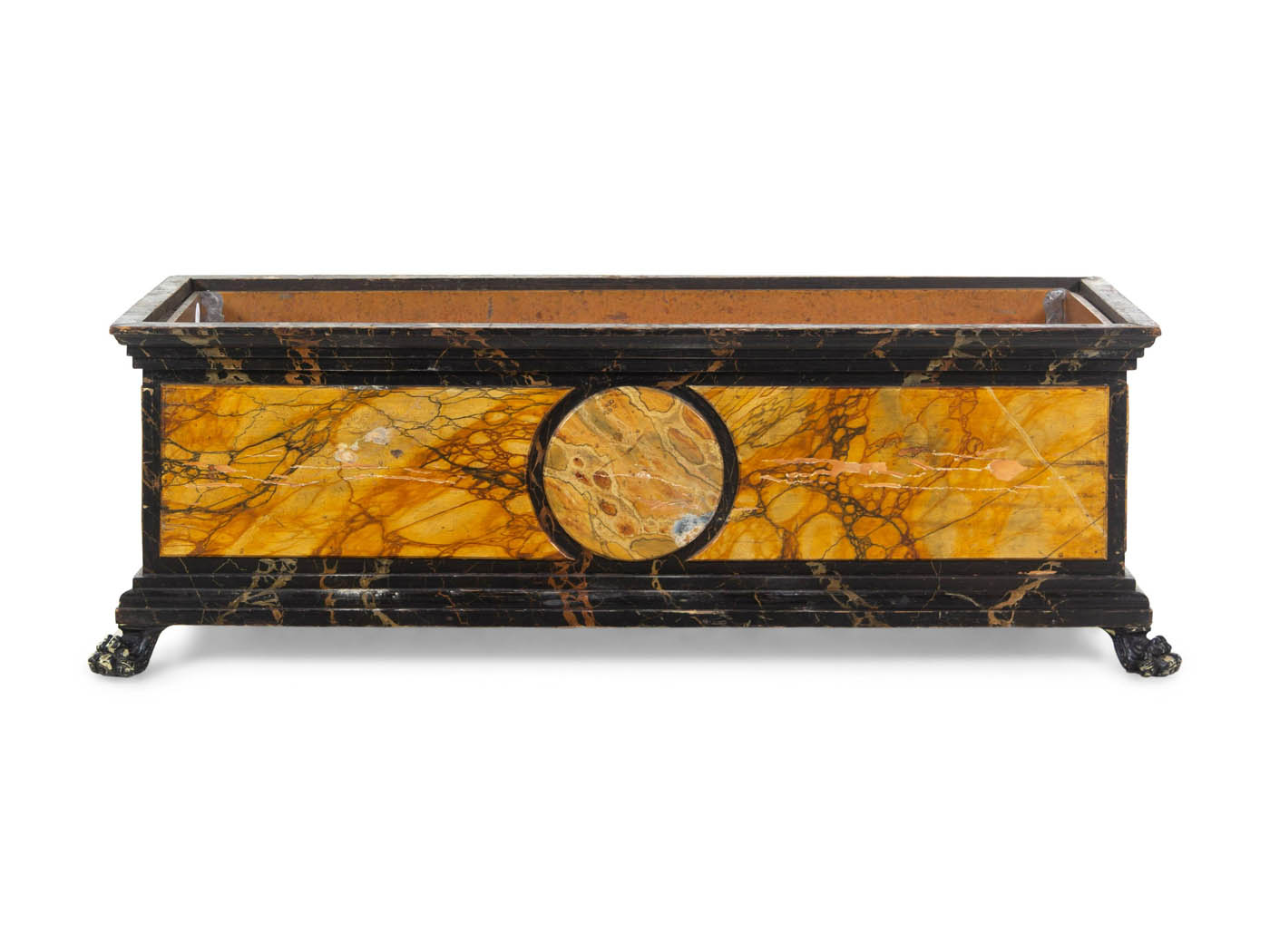 Large faux marble jardiniere