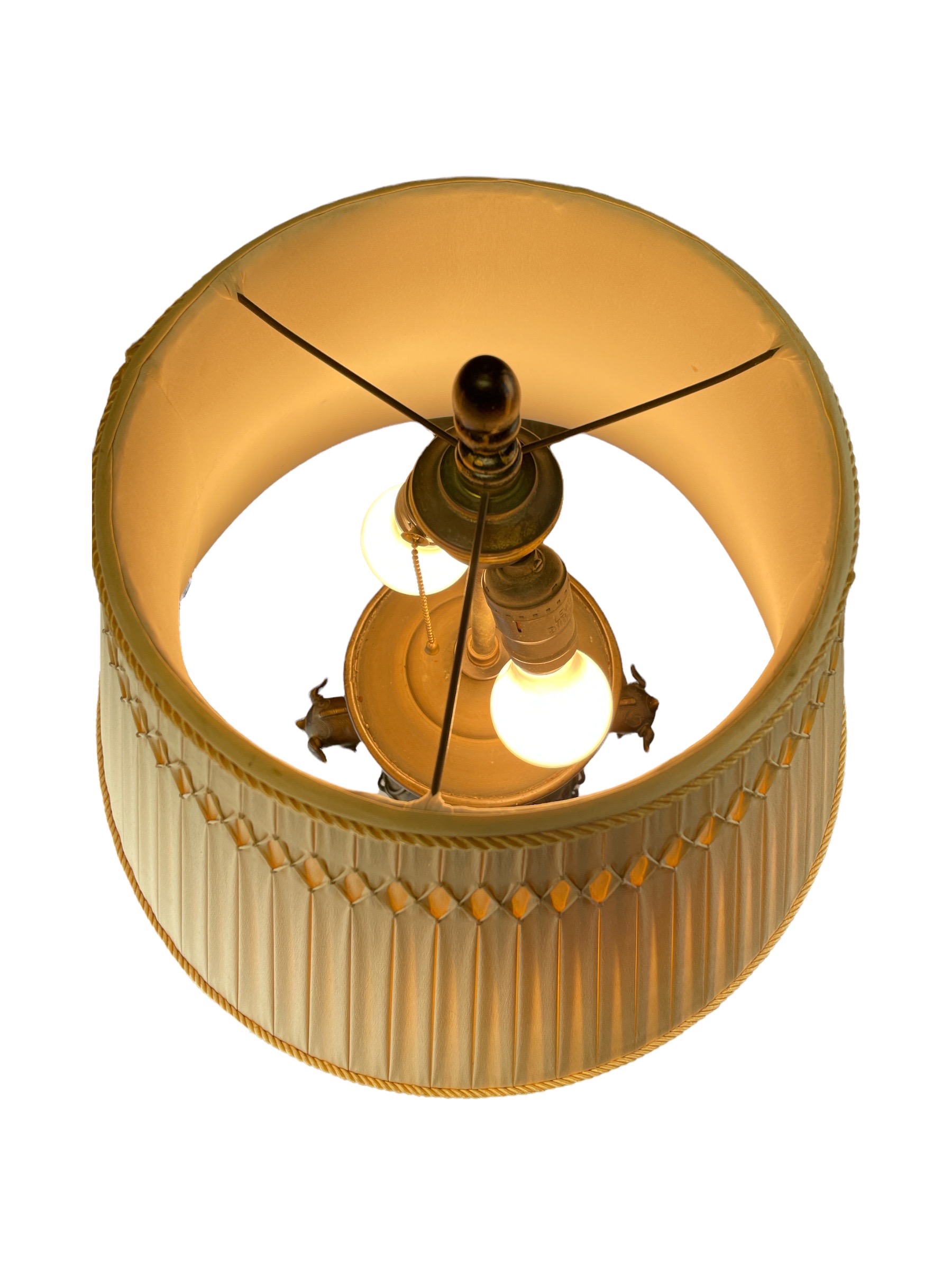 Chinese bronze vase made into a custom lamp