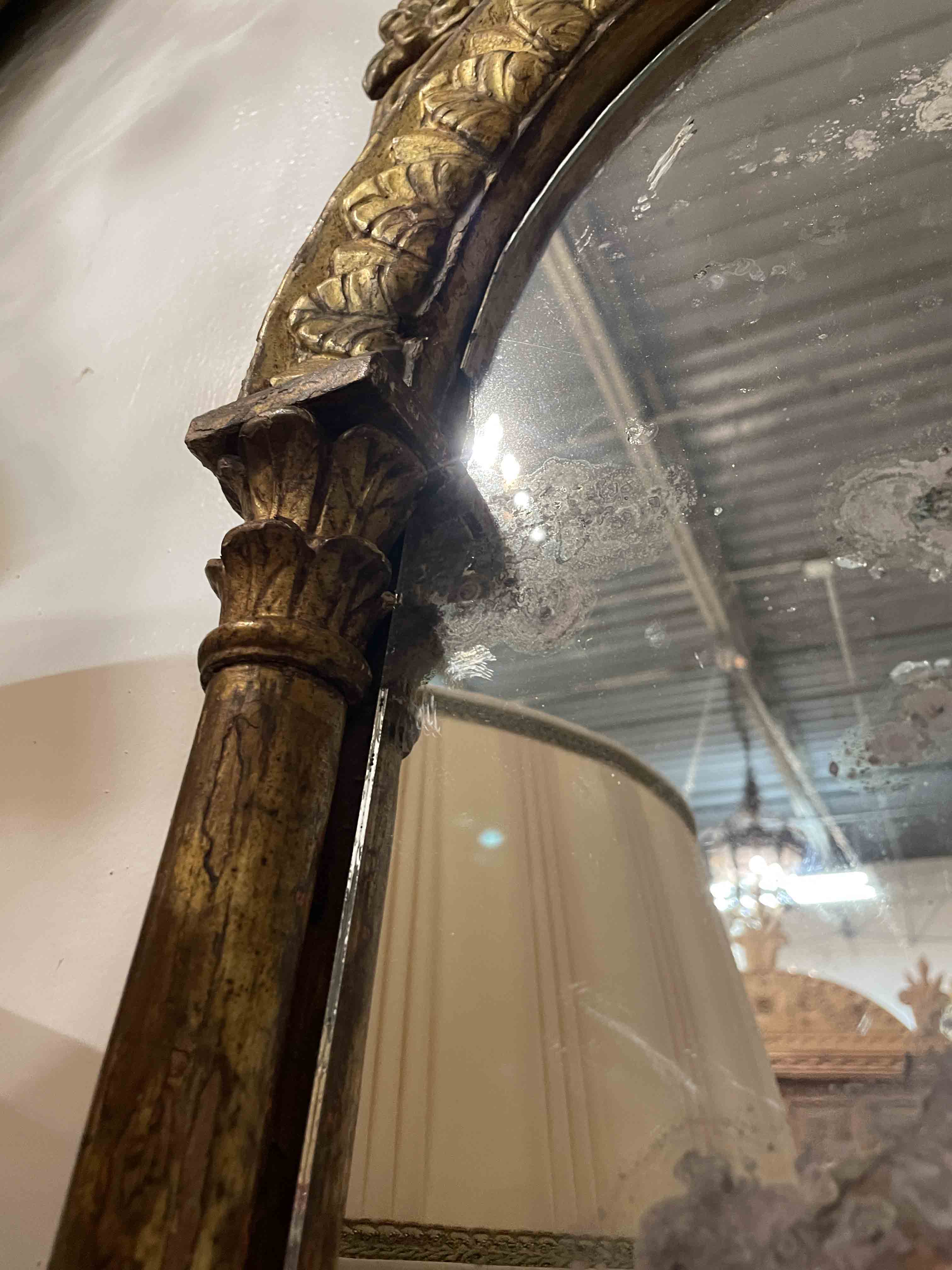 Pair of 18th C Italian gold gilt mirrors