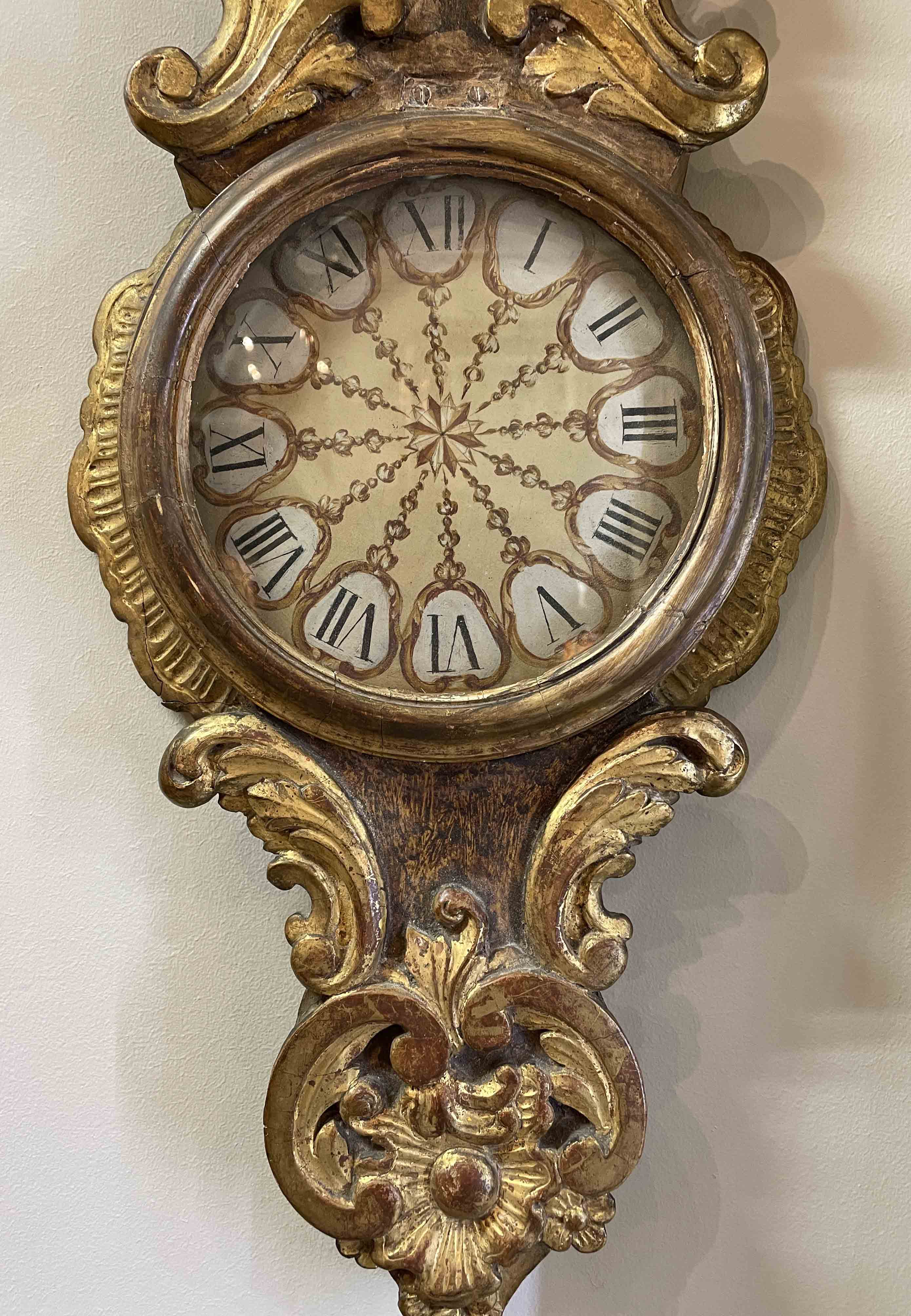 Rococo revival barometer case