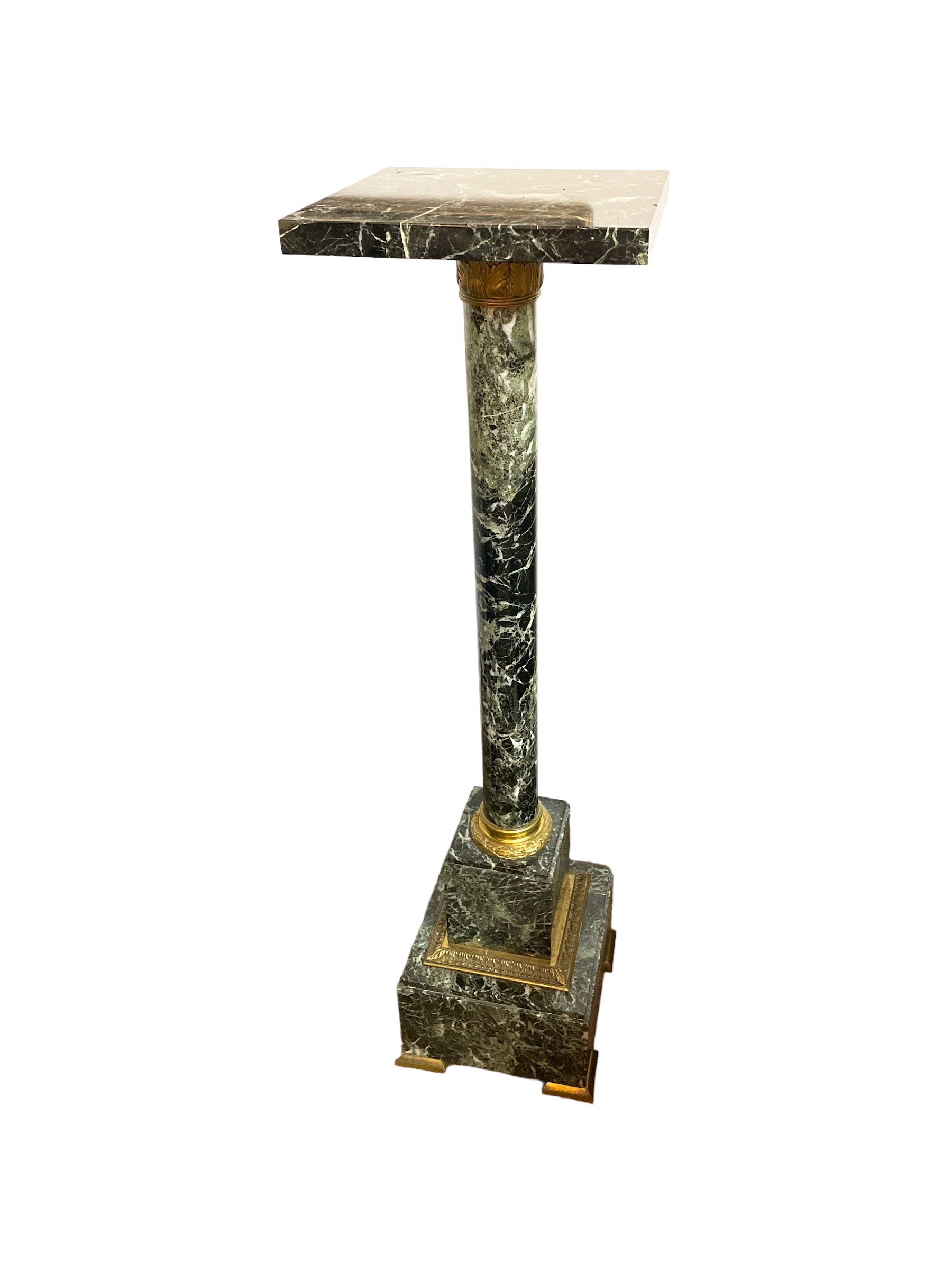 Black marble pedestal