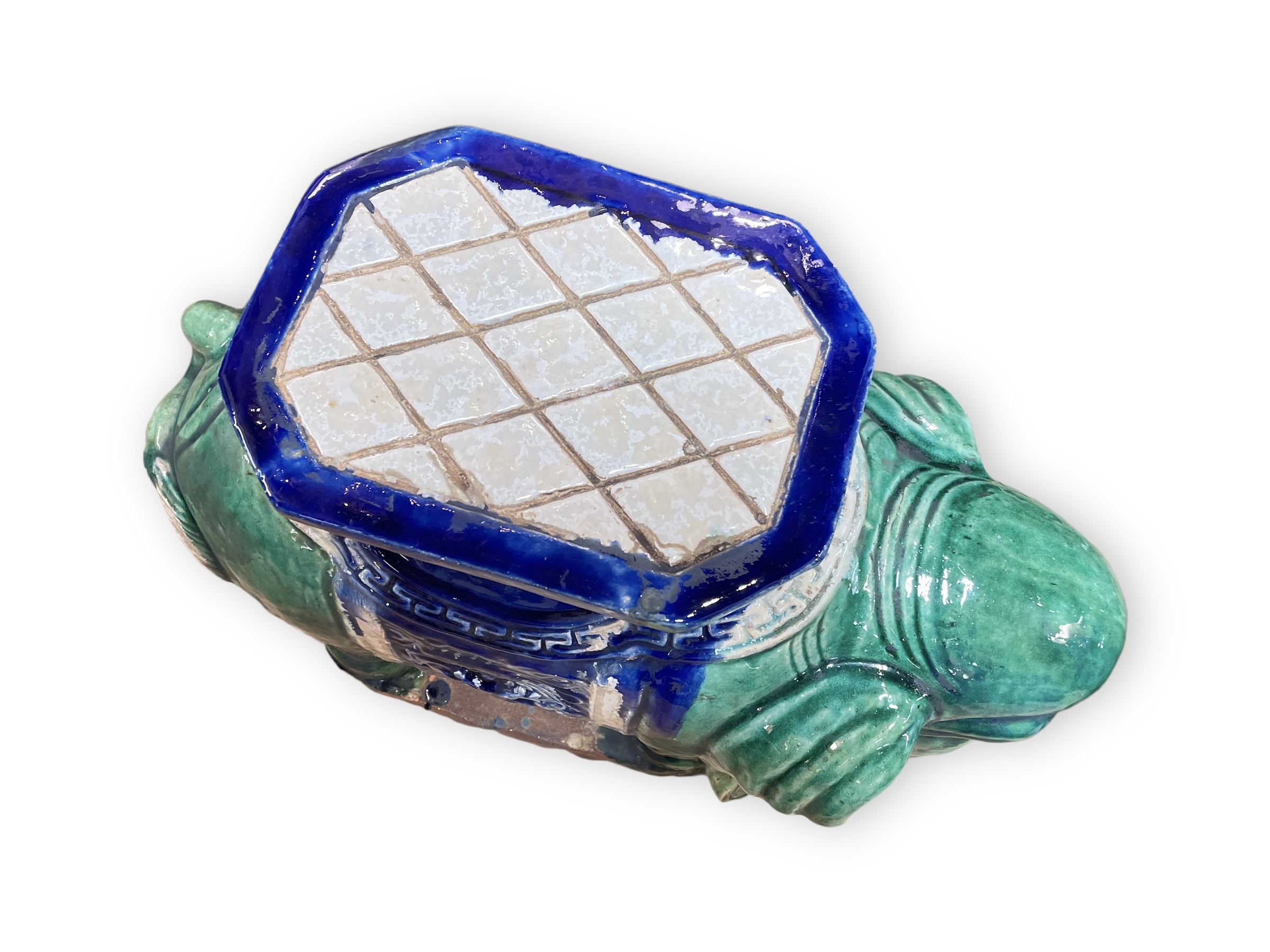 Pair of porcelain Italian garden seats