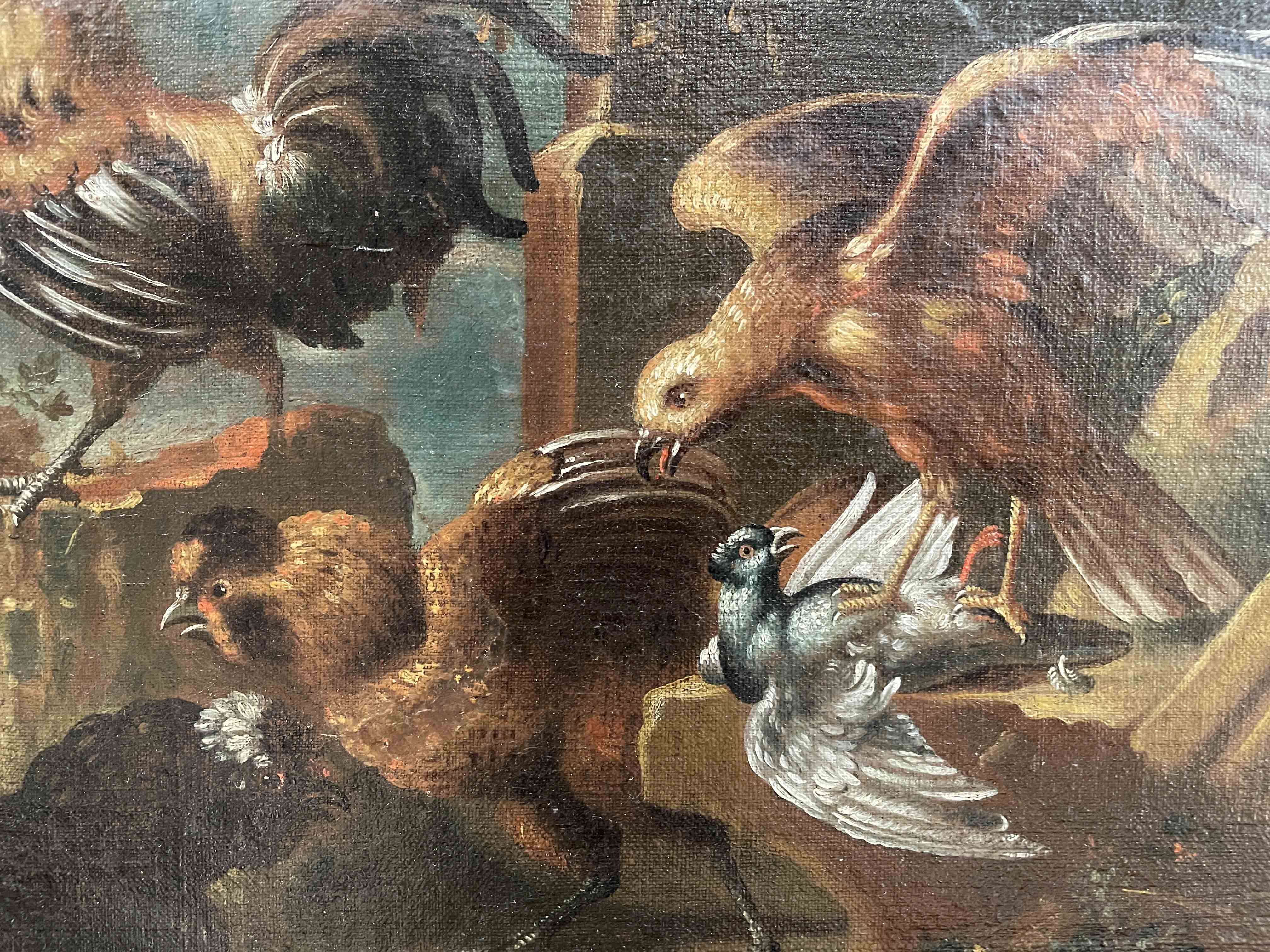 Oil painting of birds
