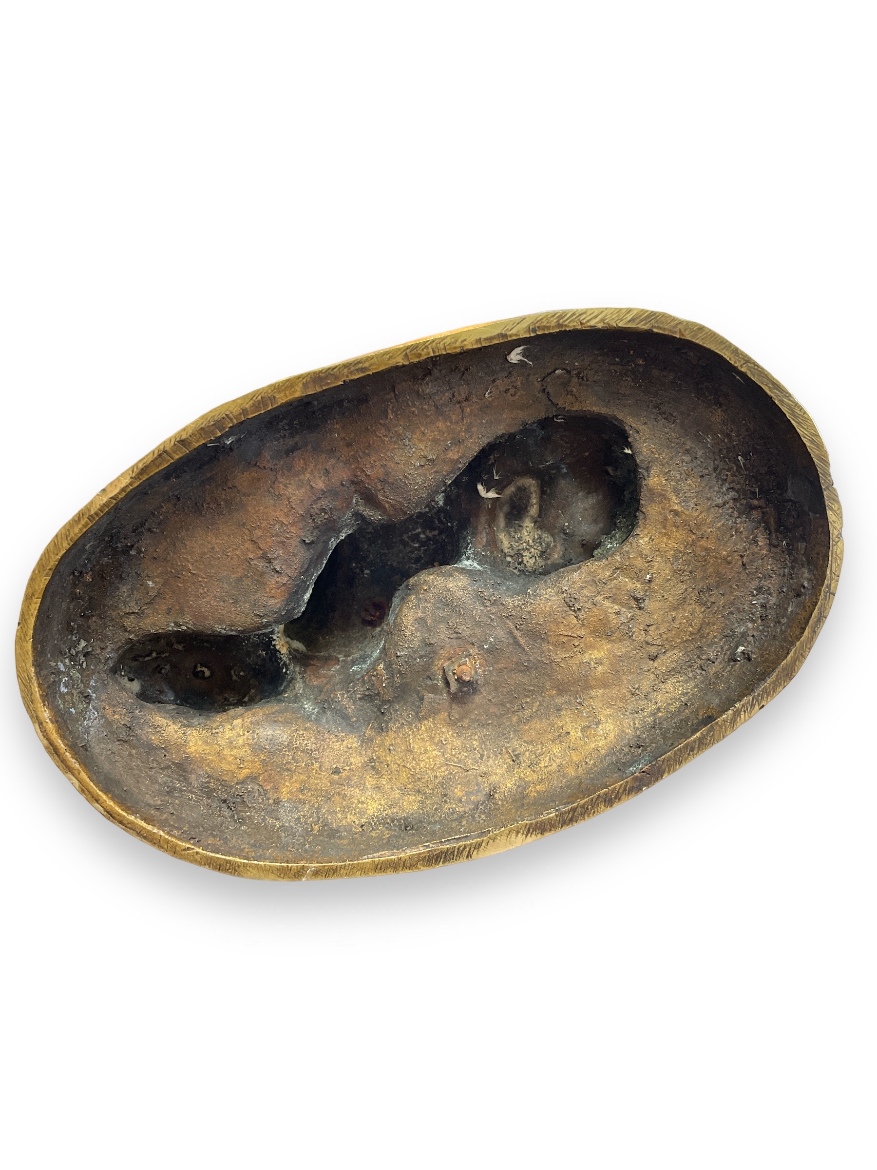 Continental bronze Triton form bowl