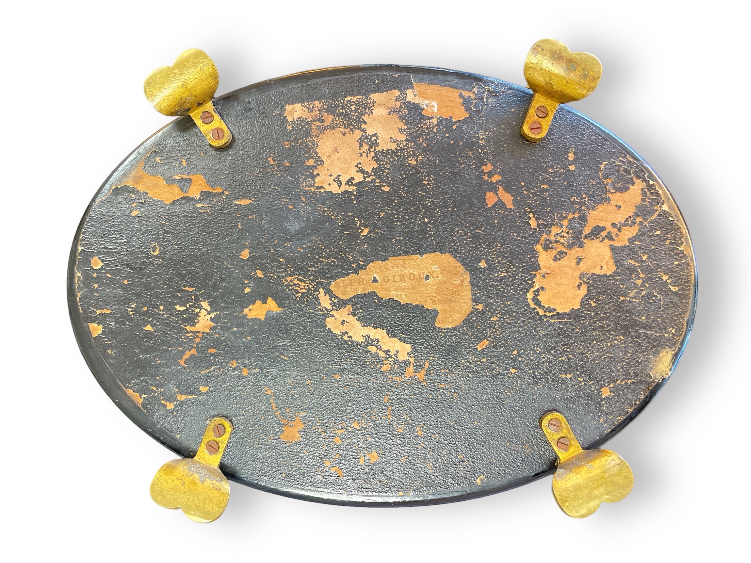 Napoleon III gilt bronze oval table box