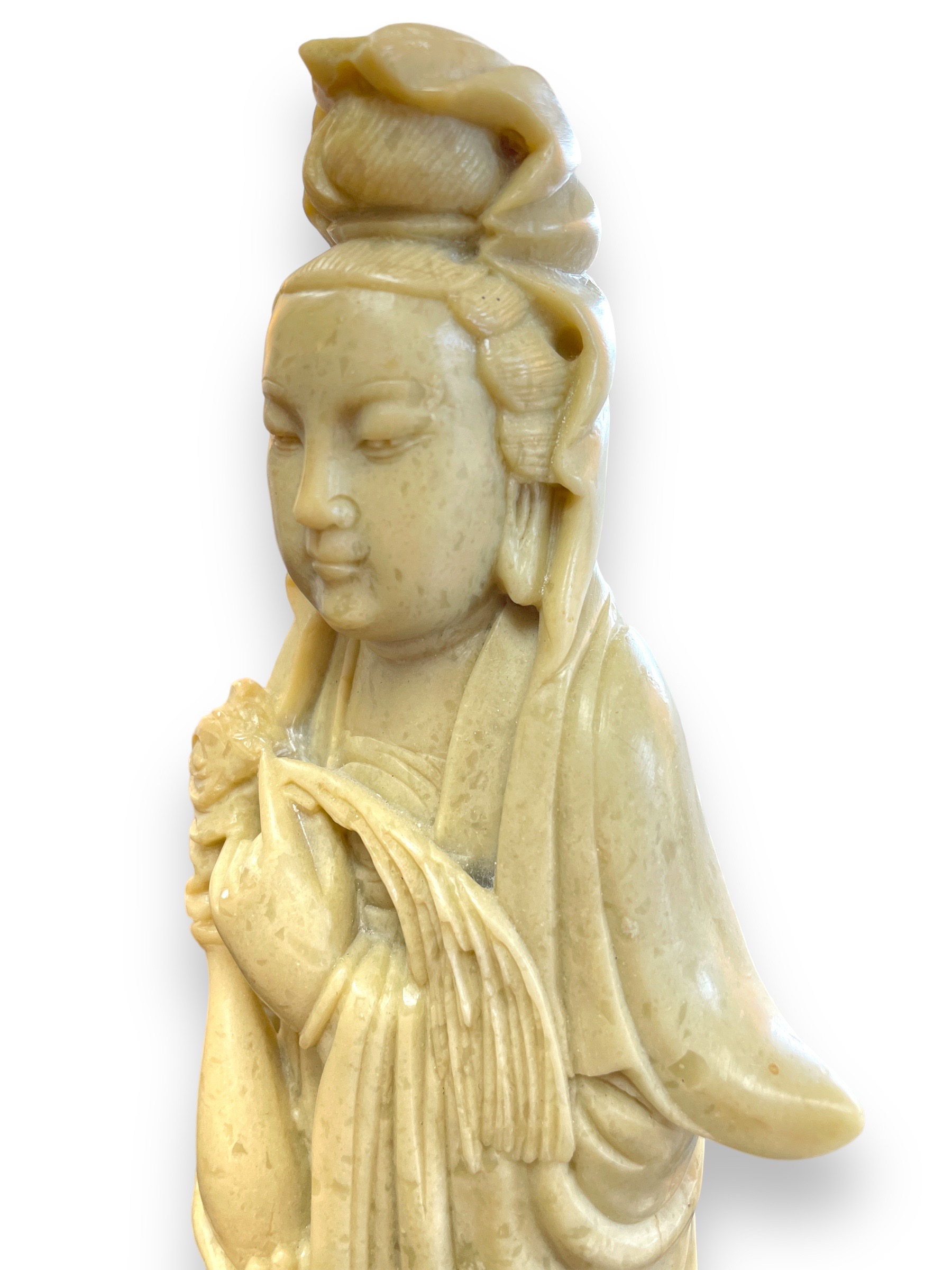 Chinese soapstone Quan Yin figure