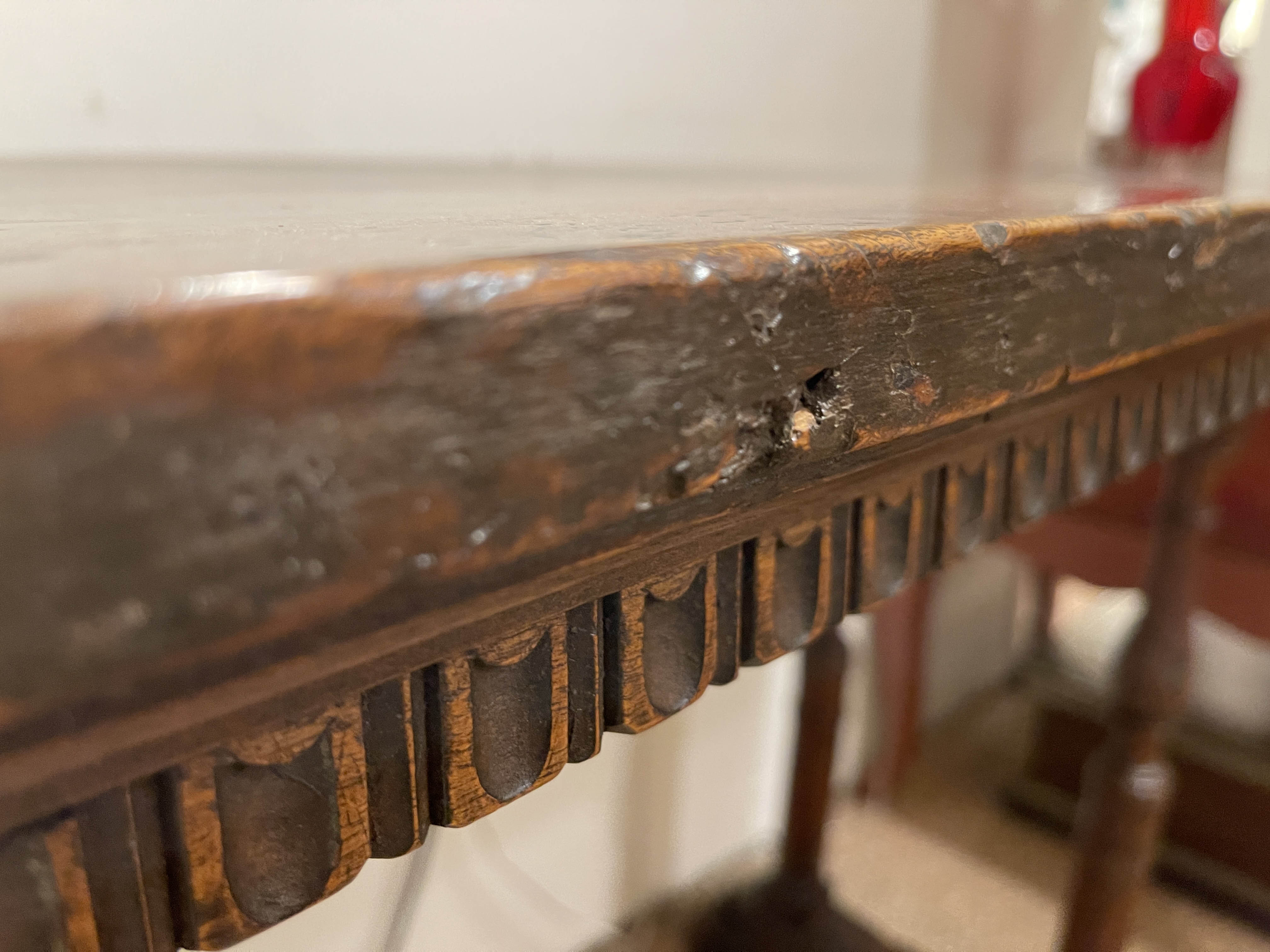 Italian walnut 18th C console/writing table